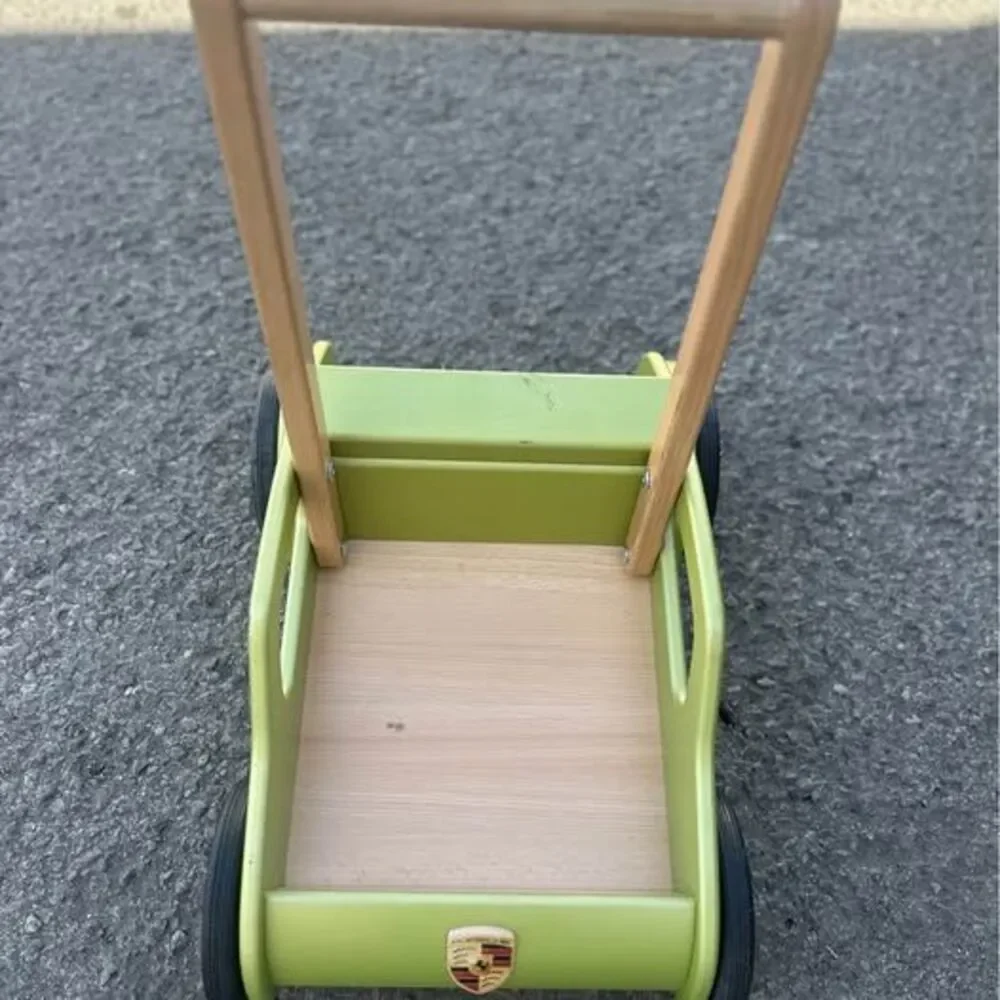 Green Wooden Baby Walker Push Toy By Porsche